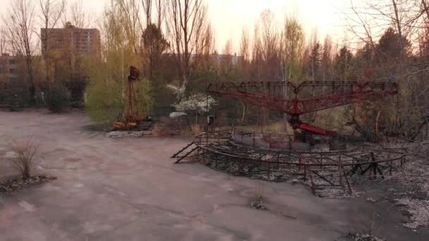 Ghost stad Pripyat bij Tsjernobyl NPP, Oekraïne - Video
