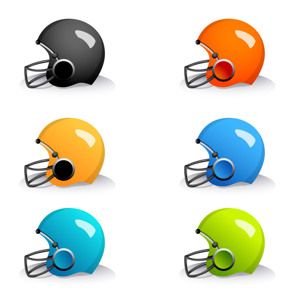 иллюстрация красочных шлемов на белом фоне
 - Фото, изображение