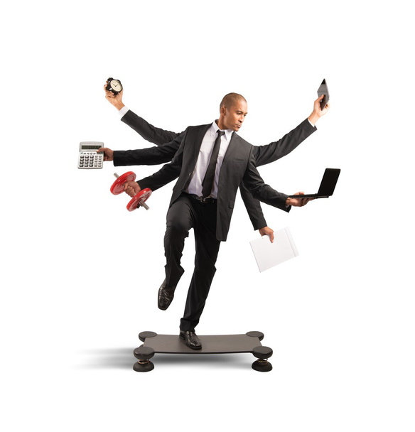 Multitasking businessman - Photo, Image
