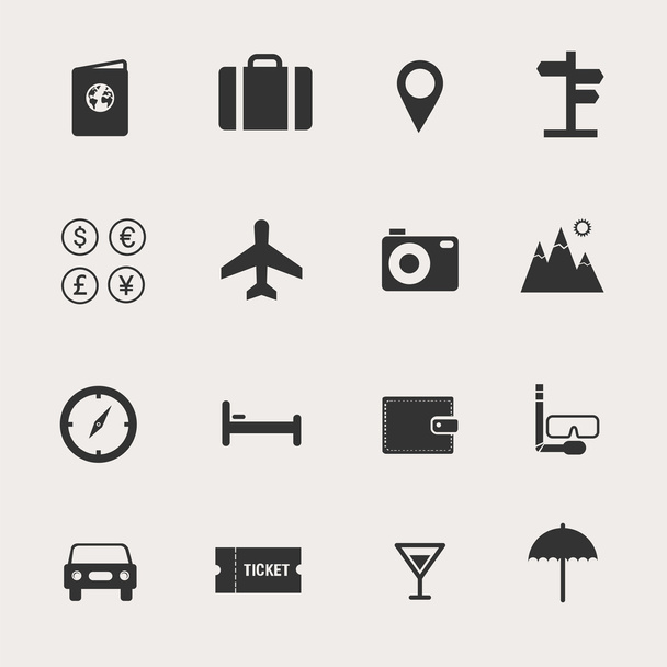 Travel Icon Set - Vector, Image