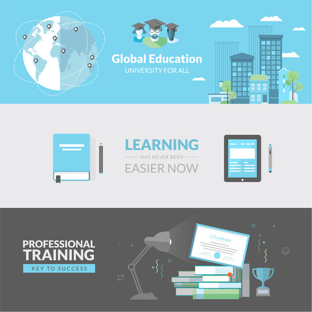 Flat design concept for education - Vector, Image