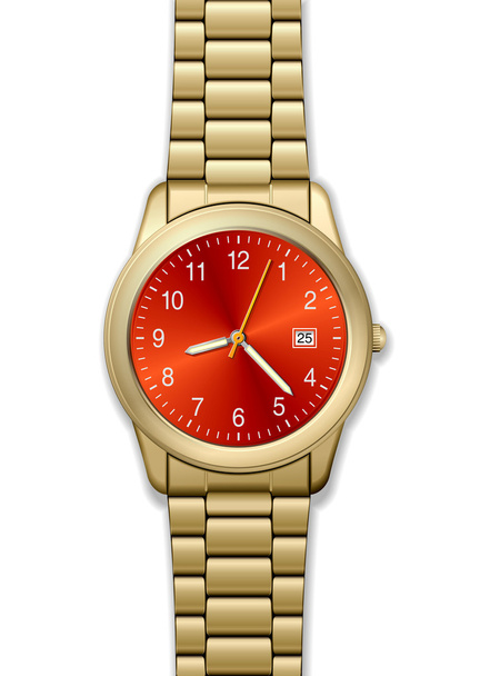 High-detailed golden watch - Vector, Image