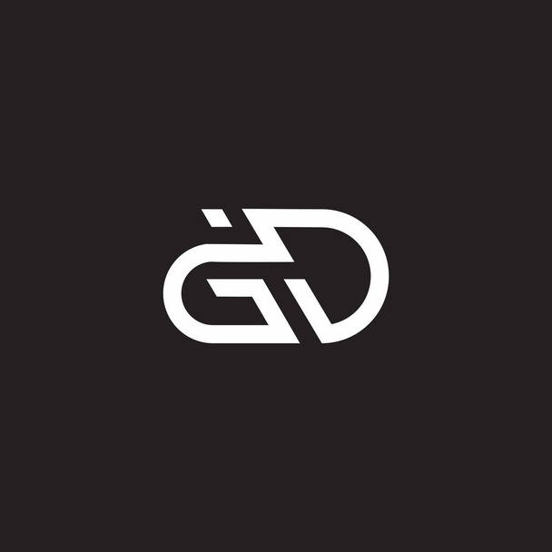 γράμμα gd απλό γεωμετρικό γραμμικό λογότυπο διάνυσμα - Διάνυσμα, εικόνα