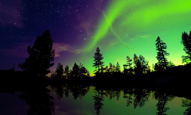 Luces boreales - Foto, Imagen