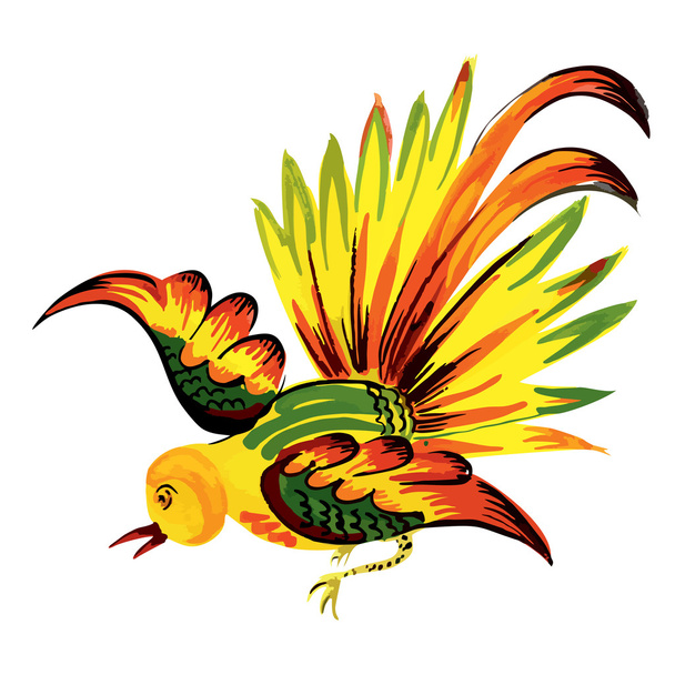 Bird painted - Vector, Image