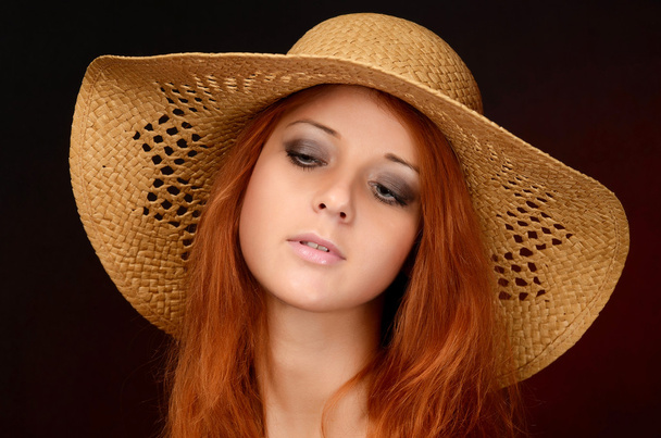 A photo of the beautiful sensual woman with red hair - Fotó, kép