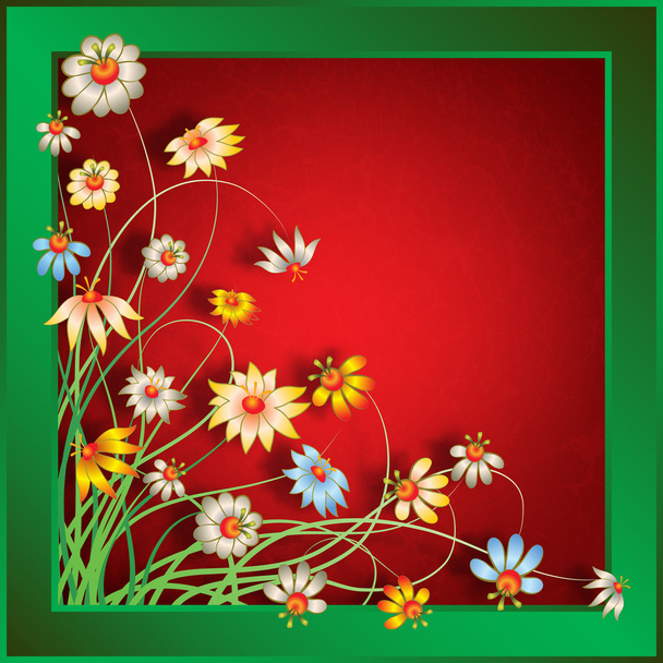 abstrait grunge couleur fond floral
 - Vecteur, image
