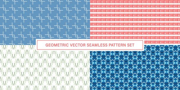 Conjunto de vector Seamless Pattern fondo, ornamento de textura geométrica. - Vector, imagen