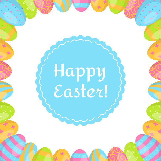 Húsvét ünnepe. A tojás hátterének vektoros ábrázolása. Az ünnepek névsora. Húsvét, ünnep, szent, szent. - Vektor, kép