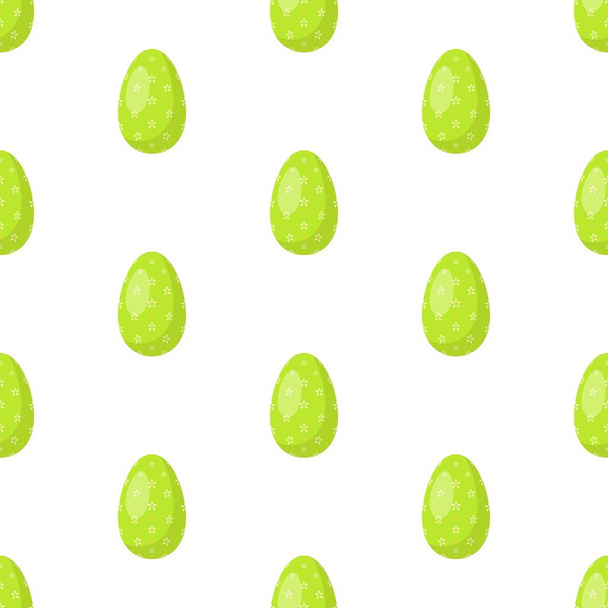 Un diseño de huevo de Pascua sin costuras. Ilustración vectorial de un patrón de huevo de vacaciones. Fondo de pantalla de huevo. - Vector, Imagen