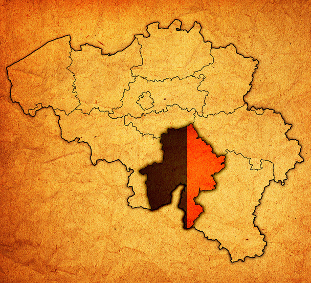 namur on map of belgium - Foto, afbeelding