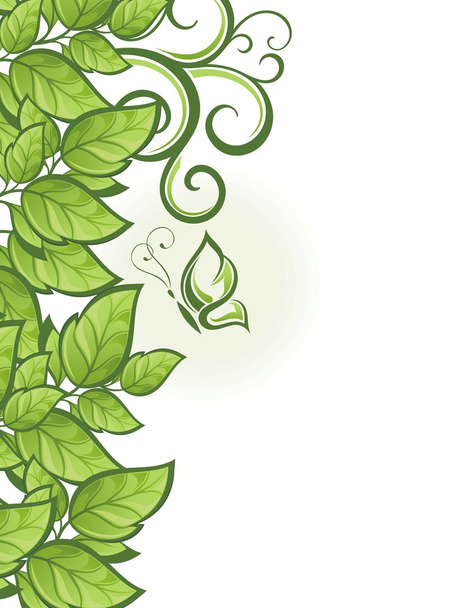 absztrakt gyönyörű zöld virágos háttér - Vektor, kép