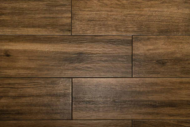 background of brown wooden flooring, top view - Foto, afbeelding