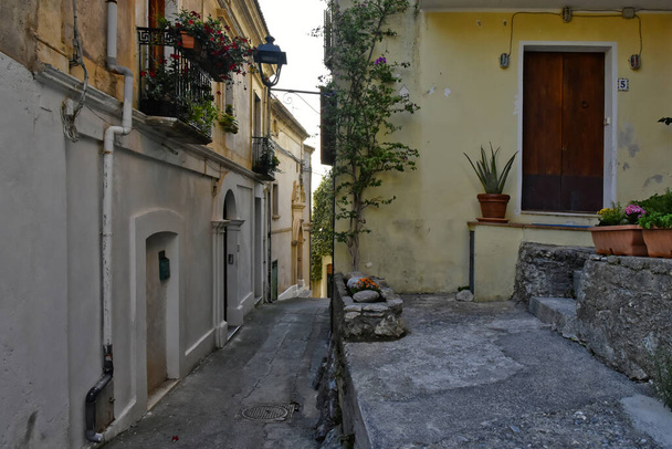 A narrow street in San Nicola Arcella, an old town in the region of Calabria, Italy. - Photo, Image