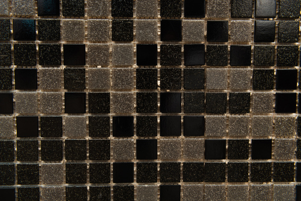 black and grey tiles background, top view - Photo, Image