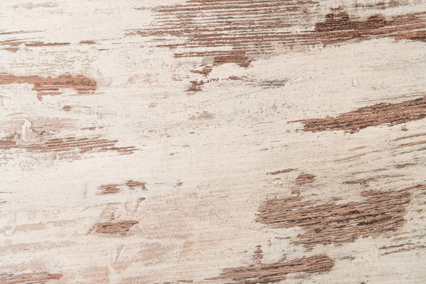 fondo de madera dura gruesa, pintado en blanco, vista superior - Foto, Imagen