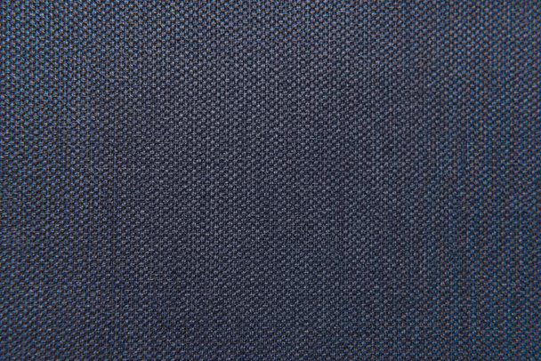 background of dark blue, textured surface, with sackcloth imitation, top view - Photo, Image