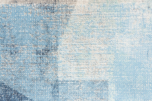 pastel blue painted canvas textured background, top view - Foto, afbeelding
