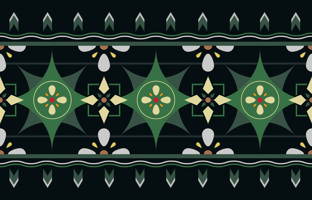 Geométrica étnica oriental ikat patrón tradicional Diseño de fondo, alfombra, papel pintado, ropa, envoltura, tela, Vector ilustración. - Vector, imagen