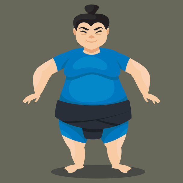 Lutteur de sumo féminin debout. - Vecteur, image