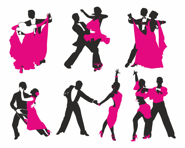 踊るカップルのベクトルを設定 - ベクター画像