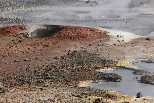 Iceland. Reykjanes Peninsula. Gunnuhver geothermal area.  - Фото, изображение