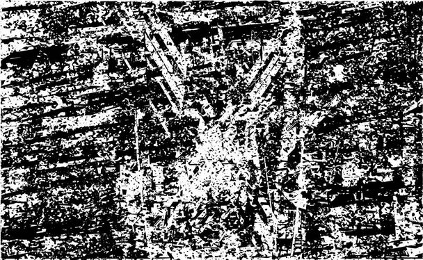 Fondo angustiado en textura en blanco y negro con arañazos y líneas. Ilustración abstracta del vector. - Vector, imagen