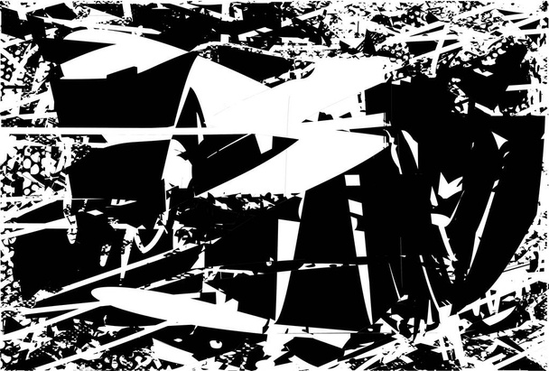 Fond tourmenté en texture noire et blanche avec rayures et lignes. Illustration vectorielle abstrait. - Vecteur, image