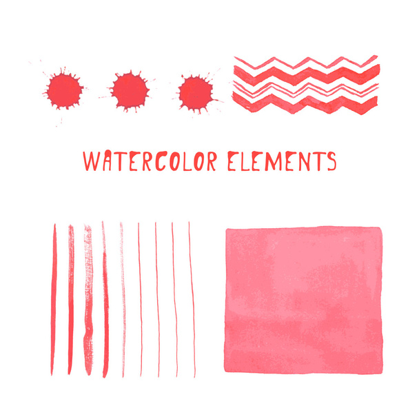 watercolor elements. - ベクター画像