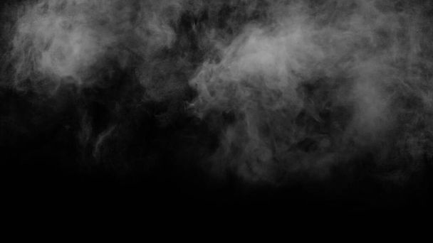 White smoke or fog isolated on black background. - Photo, Image