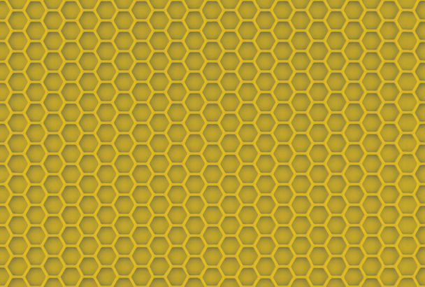 abstract yellow seamless honeycomb texture and unobtrusive sharp background - Photo, Image