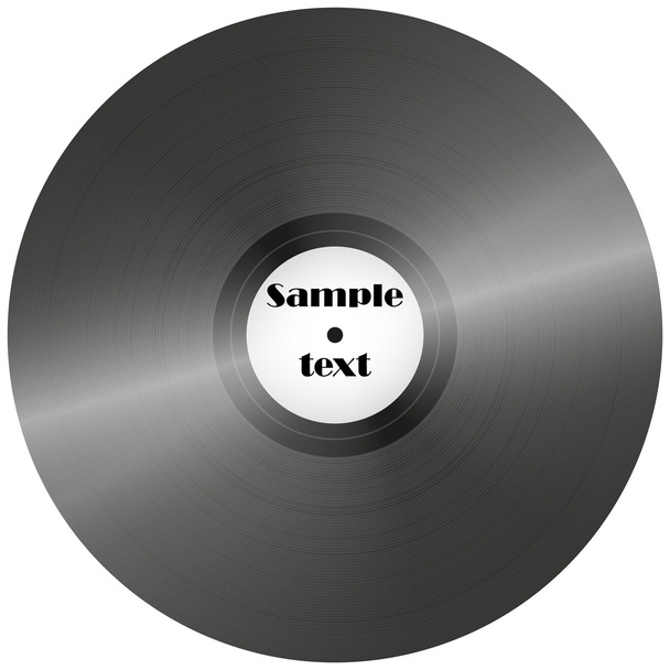 Vinyl record, retro music disc - Вектор,изображение