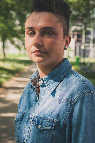 Portrait of a short hair girl  - Fotografie, Obrázek