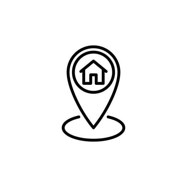address icon vector. home location icon vector - Vector, Image