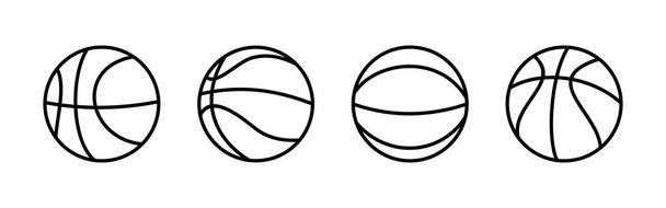 Icono del baloncesto vector. Icono de pelota de baloncesto. Baloncesto logo vector icono - Vector, imagen
