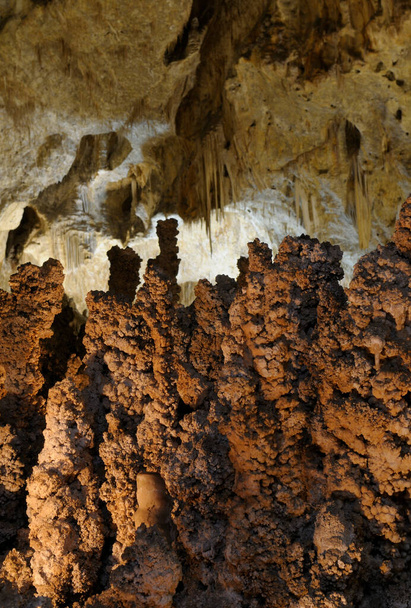 Formacje popcornu w Fairyland, Carlsbad Caverns National Park, Nowy Meksyk, USA - Zdjęcie, obraz