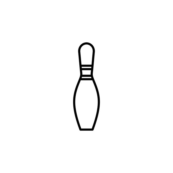 Вектор икон боулинга. шар для боулинга и значок. кегли для боулинга - Вектор,изображение