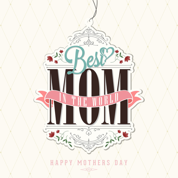 Винтажные Счастливый День Матери Типографический фон
 - Фото, изображение