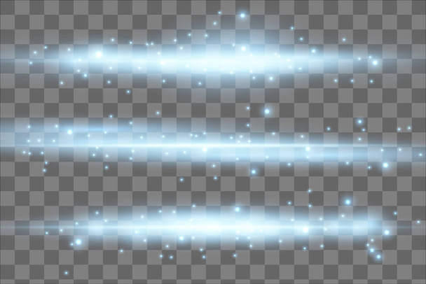 Effet de lumière bleue isolé, éclat de lentille - Vecteur, image