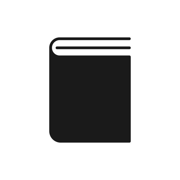 Black Vector kitap ikonu, basit düz tasarım. Logo. Resim Grafiği. - Vektör, Görsel