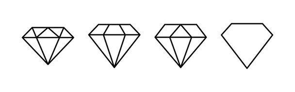 Diamant-Symbolvektor. Diamant Edelsteine Vektor-Symbol. - Vektor, Bild