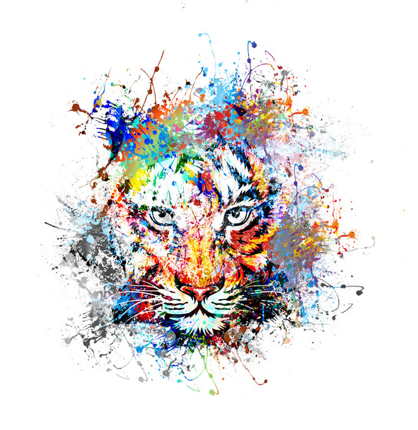 Abstract tiger - Vector, Image