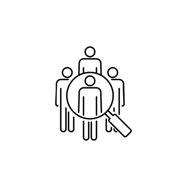 Hiring icon vector. Search job vacancy icon. Human resources concept. Recruitment - Vector, Image