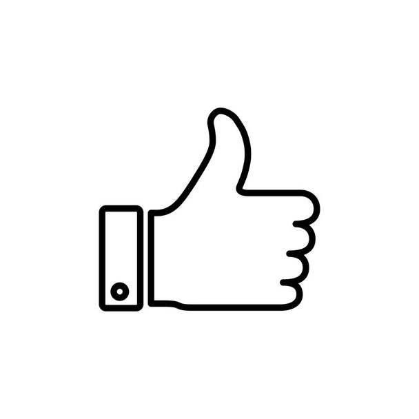 Like icon vector. Thumbs up icon vector. Hand like - Vector, Image