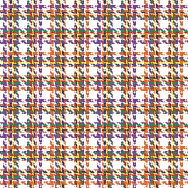 Rainbow xadrez, xadrez, tartan sem costura padrão adequado para têxteis e gráficos de moda - Vetor, Imagem