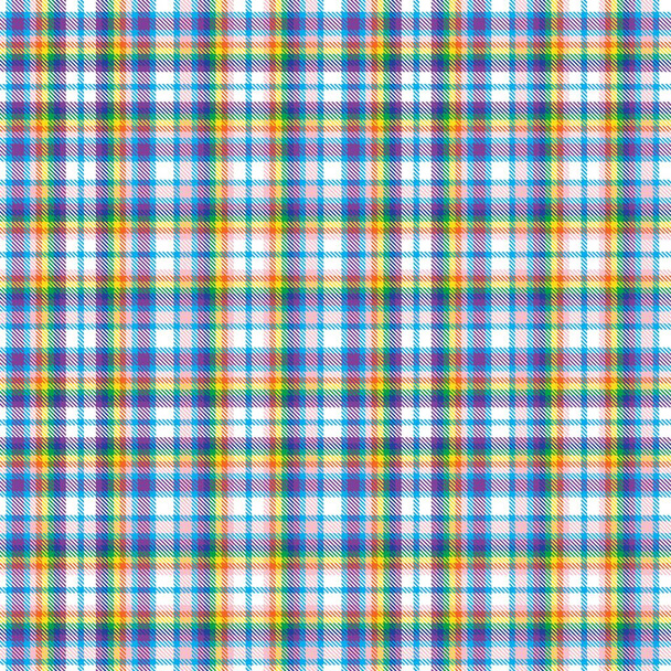 Rainbow Pastel xadrez padrão sem costura para têxteis e gráficos de moda - Vetor, Imagem