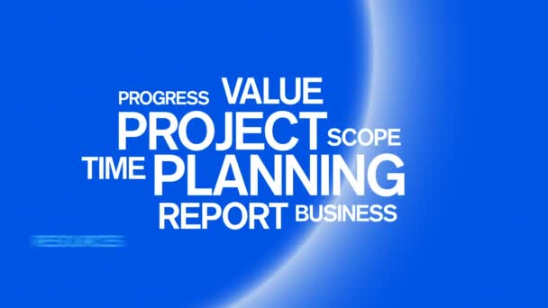 Project Planning Word Tag Cloud Animation,work team teamwork,market research. - Footage, Video