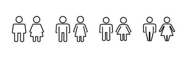 男性と女性のアイコンベクトル。男性と女性のシンボルは - ベクター画像