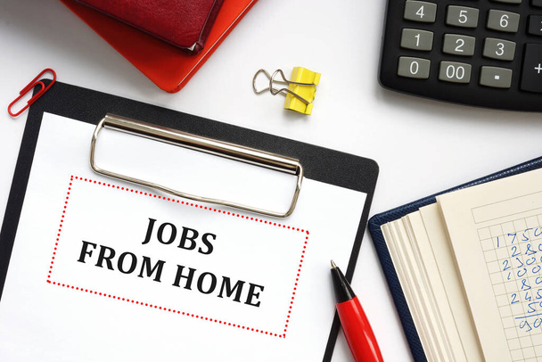 Conceptual photo about JOBS FROM HOME with written phrase. - Photo, Image