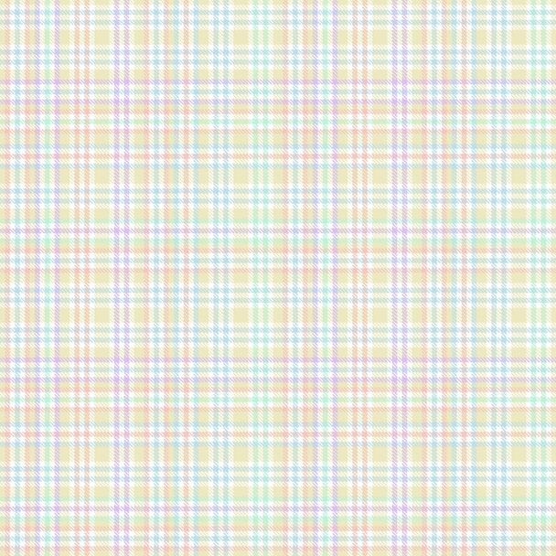 Rainbow Pastel Plaid nahtloses Muster für Modetextilien und Grafiken - Vektor, Bild